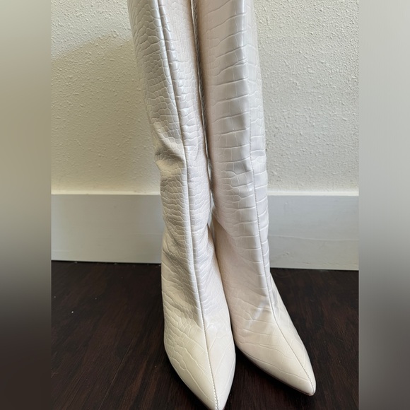 Missguided Croc faux leather high boots - Picture 3 of 6